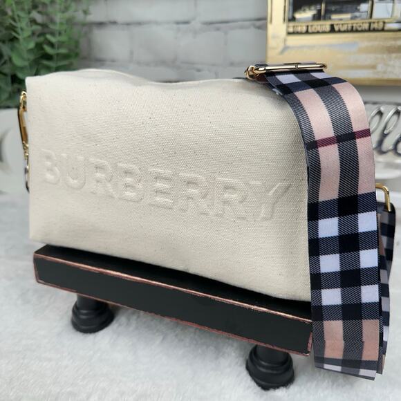 Burberry Cosmetic canvas pouch beauty line bag. Crossbody or shoulder bag! NEW! - Picture 1 of 12